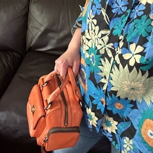 Orange Leather Purse - Excellent used condition
